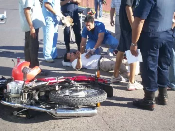 Un herido en moto Un herido en moto