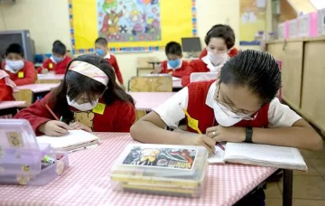 Aulas, manos limpias y barbijos en México Aulas, manos limpias y barbijos en México