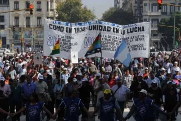 Marcha de agrarios en la Capital