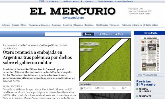 Sin pistas del nuevo embajador chileno en Argentina Sin pistas del nuevo embajador chileno en Argentina