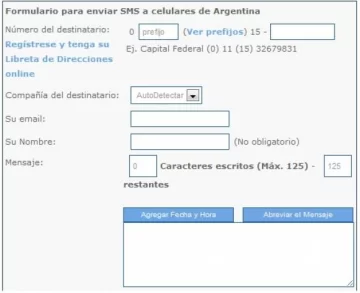 Enviando de mensajes de texto gratis Enviando de mensajes de texto gratis