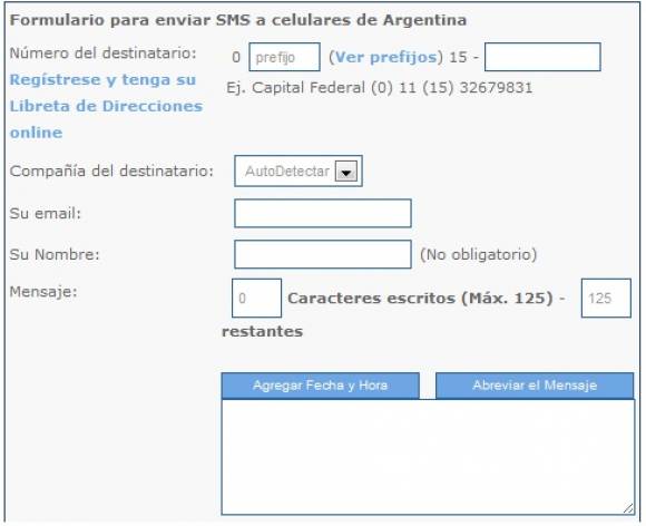 Enviando de mensajes de texto gratis Enviando de mensajes de texto gratis