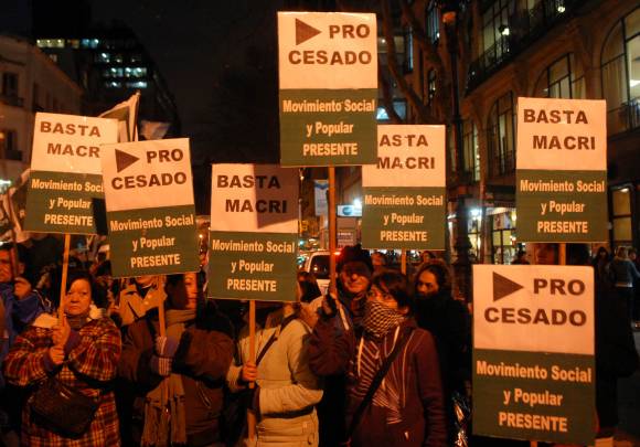 Marchan contra Mauricio Macri Marchan contra Mauricio Macri