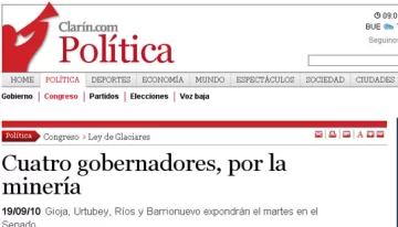 La discusión por Glaciares en casi todos los medios La discusión por Glaciares en casi todos los medios