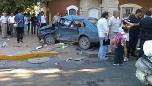 Tres heridos en fuerte colisión en Santa Fe y Aberastain Tres heridos en fuerte colisión en Santa Fe y Aberastain