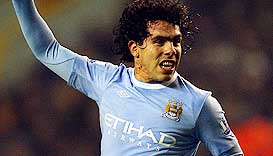 Con dos goles de Tevez ganó el Manchester City y es puntero Con dos goles de Tevez ganó el Manchester City y es puntero