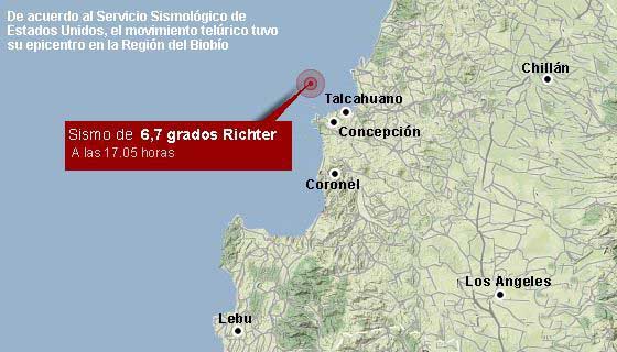 Fuerte sismo en el sur de Chile Fuerte sismo en el sur de Chile