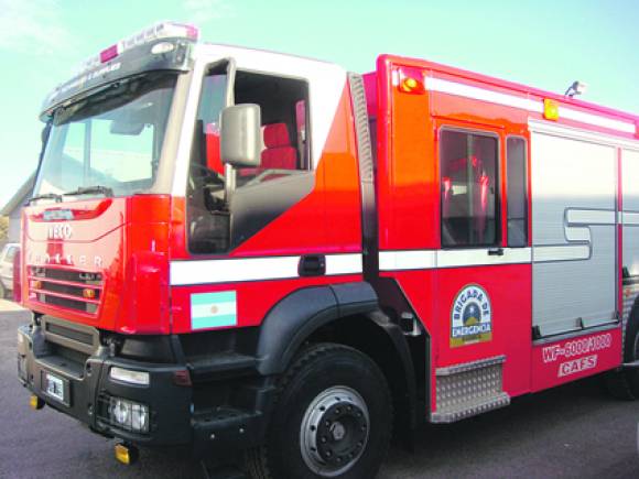 Una autobomba para la seguridad en Veladero Una autobomba para la seguridad en Veladero