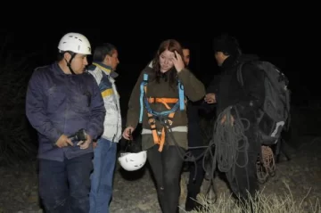 Turista rescatada en Zonda Turista rescatada en Zonda