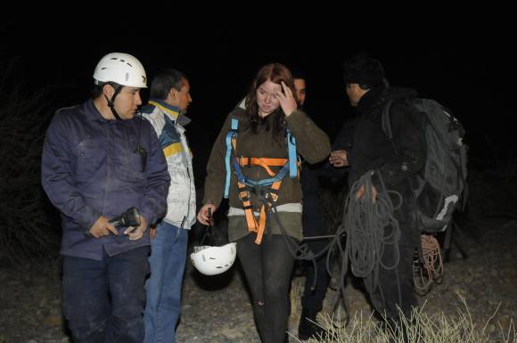 Turista rescatada en Zonda Turista rescatada en Zonda