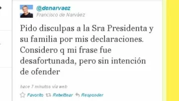 Luego de la dura frase, De Narváez pidió disculpas Luego de la dura frase, De Narváez pidió disculpas