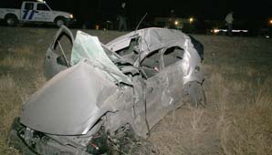 Un colectivo chocó con un auto y falleció una persona Un colectivo chocó con un auto y falleció una persona