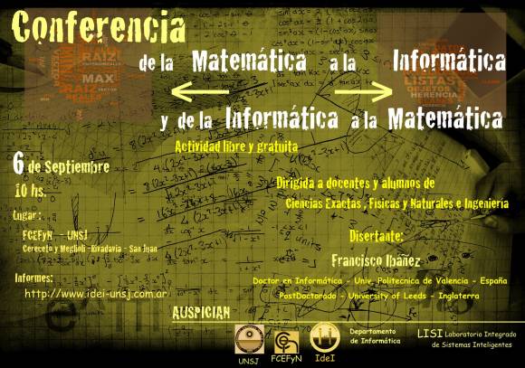 Para relacionar la informática con la matemática, y viceversa Para relacionar la informática con la matemática, y viceversa