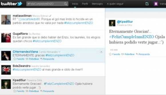 El homenaje en Twitter a Francescoli: #FelizCumpleInmENZO El homenaje en Twitter a Francescoli: #FelizCumpleInmENZO