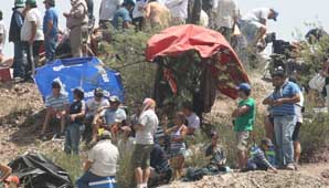 Más de 2 horas de espera bajo el sol sanjuanino por el Dakar Más de 2 horas de espera bajo el sol sanjuanino por el Dakar