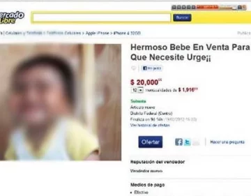 Subastaban a un bebe Subastaban a un bebe