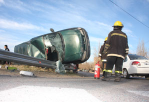Llegan de Mendoza a pasear y casi mueren en un choque Llegan de Mendoza a pasear y casi mueren en un choque