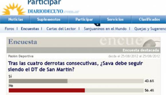 Para los lectores, Sava debe irse de San Martín Para los lectores, Sava debe irse de San Martín