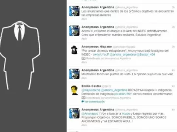 Anonymus contra el Indec: “Hasta que comamos por $6 diarios” Anonymus contra el Indec: “Hasta que comamos por $6 diarios”