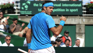 En tres sets, Del Potro le dio el primer punto a la Argentina En tres sets, Del Potro le dio el primer punto a la Argentina