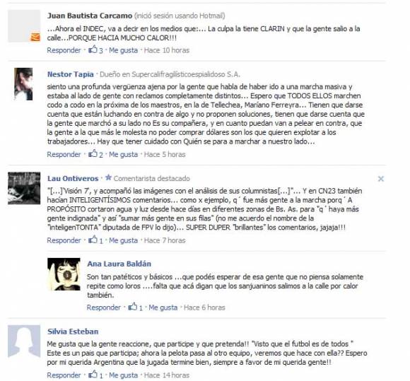 8N: intenso debate entre los lectores de Diario de Cuyo Online 8N: intenso debate entre los lectores de Diario de Cuyo Online