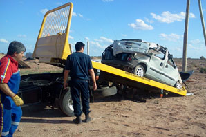 Un hombre murió al volcar en su auto en 25 de Mayo Un hombre murió al volcar en su auto en 25 de Mayo