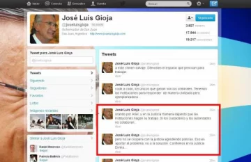 Vía Twitter, Gioja repudió la agresión a los policías Vía Twitter, Gioja repudió la agresión a los policías