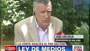 Gioja: “Las cautelares contra la Ley de Medios son efímeras” Gioja: “Las cautelares contra la Ley de Medios son efímeras”