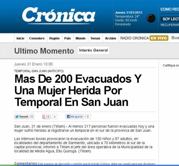 Medios nacionales se hacen eco del drama en Media Agua Medios nacionales se hacen eco del drama en Media Agua