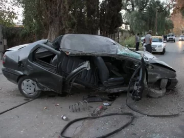 Un impresionante choque en Rawson Un impresionante choque en Rawson