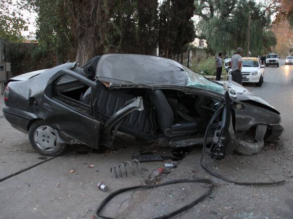 Un impresionante choque en Rawson Un impresionante choque en Rawson