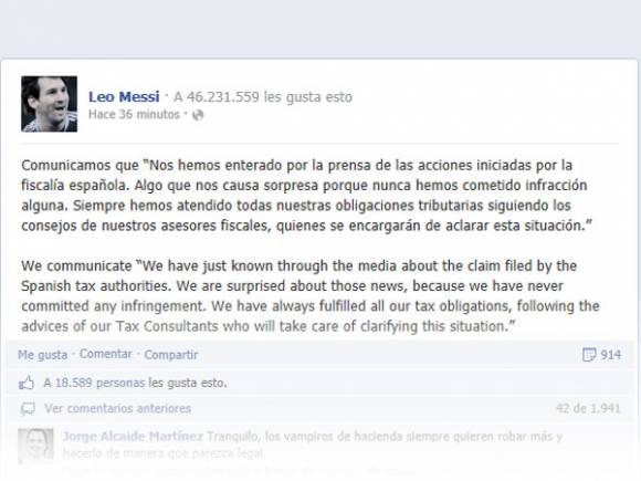 Messi: “Nunca hemos cometido infracción alguna” Messi: “Nunca hemos cometido infracción alguna”