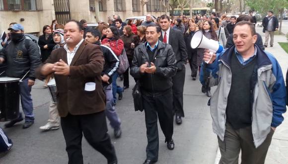 Otra protesta de judiciales y una promesa de marchar Otra protesta de judiciales y una promesa de marchar
