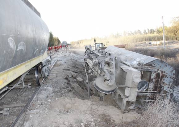 Descarriló un vagón de un tren Descarriló un vagón de un tren