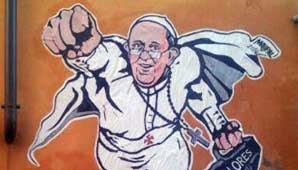 Borraron el grafiti del “Superpapa” Borraron el grafiti del “Superpapa”