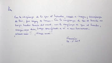 La conmovedora nota que escribió el Papa en el Museo del Holocausto La conmovedora nota que escribió el Papa en el Museo del Holocausto