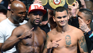 Mayweather y Maidana estuvieron frente a frente en el pesaje Mayweather y Maidana estuvieron frente a frente en el pesaje