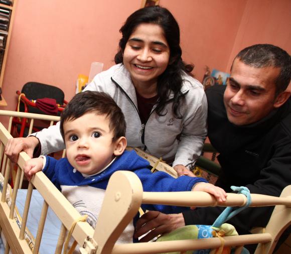 Un bebé tiene un problema craneal y conmovió a los profes de Rawson Un bebé tiene un problema craneal y conmovió a los profes de Rawson