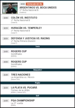 ¿Te gusta el deporte? Mirá la agenda de un finde recargado ¿Te gusta el deporte? Mirá la agenda de un finde recargado