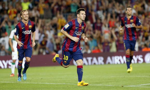 Doblete de Messi para el debut Doblete de Messi para el debut