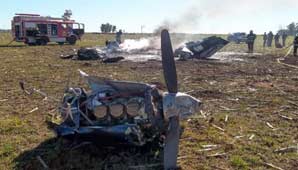 Murió el piloto de la avioneta que cayó en General Villegas Murió el piloto de la avioneta que cayó en General Villegas