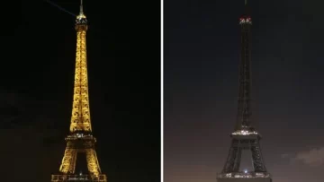 La torre Eiffel, a oscuras, en repudio por el ataque La torre Eiffel, a oscuras, en repudio por el ataque