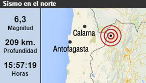 Un fuerte sismo sacudió Jujuy y la zona Norte de Chile Un fuerte sismo sacudió Jujuy y la zona Norte de Chile