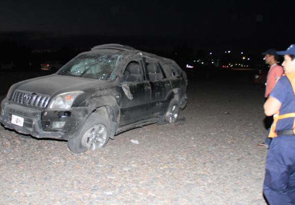 Se salvó en un impresionante vuelco Se salvó en un impresionante vuelco