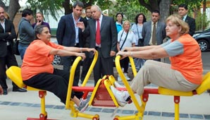 Ya hay 7 plazas de Capital con aparatos para hacer gimnasia Ya hay 7 plazas de Capital con aparatos para hacer gimnasia