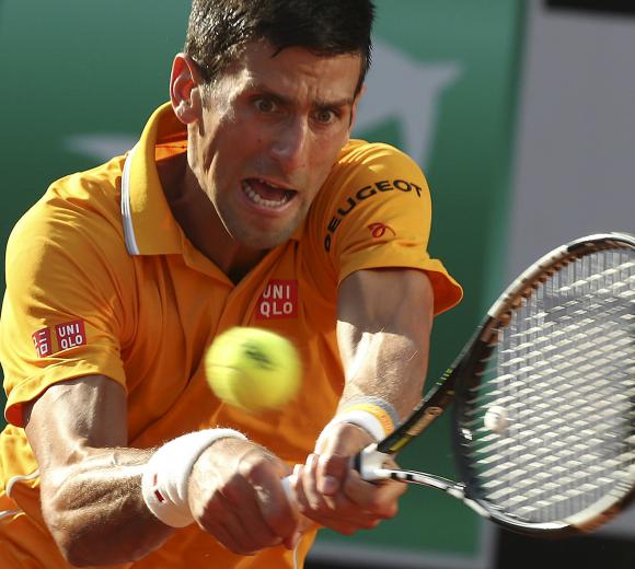 Djokovic, en el foro itálico Djokovic, en el foro itálico