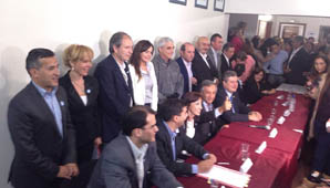 Compromiso Federal presentó el frente con todos los referentes opositores presentes Compromiso Federal presentó el frente con todos los referentes opositores presentes