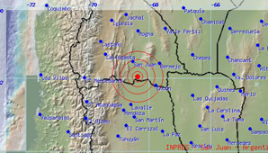 Fuerte sismo sacudió la madrugada sanjuanina Fuerte sismo sacudió la madrugada sanjuanina