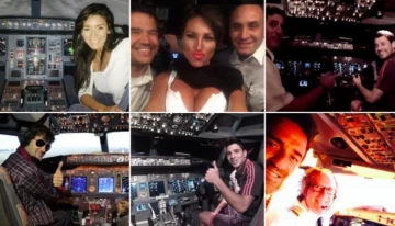 Aparecen imágenes de otros famosos en cabinas de aviones Aparecen imágenes de otros famosos en cabinas de aviones