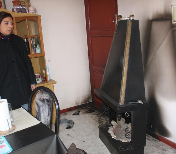 Un atentado con fuego en Rivadavia Un atentado con fuego en Rivadavia